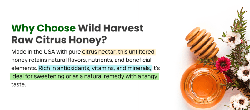 Wild Harvest Citrus Honey 2